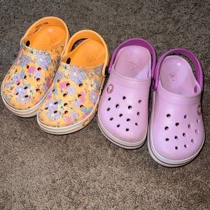 2 pair of crocs sz 10/11